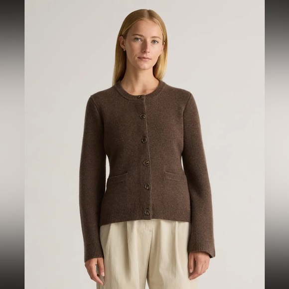 Quince Mongolian Cashmere Structured Cardigan - Picture 2 of 8